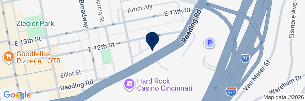 Map showing facility locations